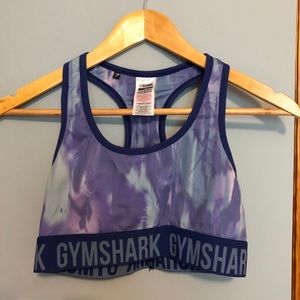 Gymshark purple pattern sports bra